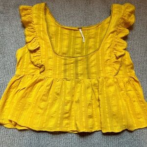 Free People yellow top size:xs ONLY WORN ONCE